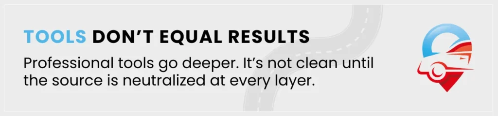Callout comparing scratch removal service from professionals to common DIY kit results.